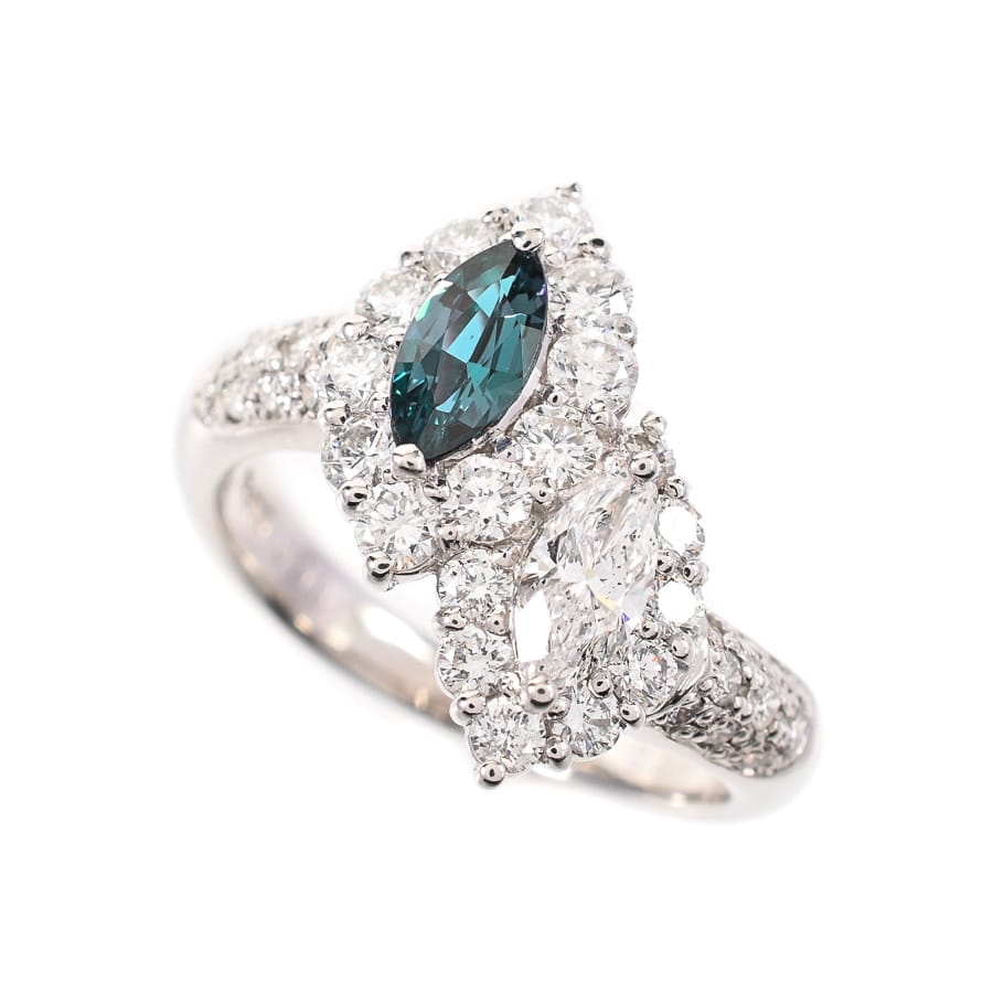 【中古A品】  ノンブランドジュエリー アレキサンドライト リング   プラチナ900 銀座