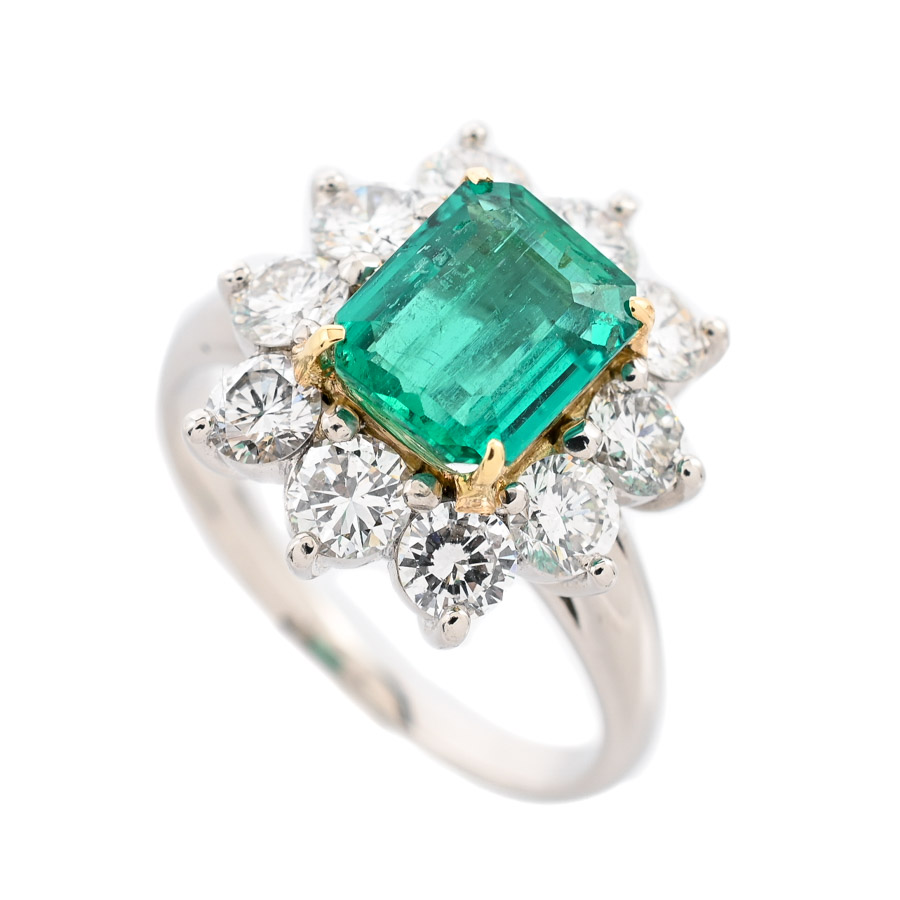 【中古A品】  ノンブランドジュエリー エメラルド リング   Pt900/K18YG 横浜関内店