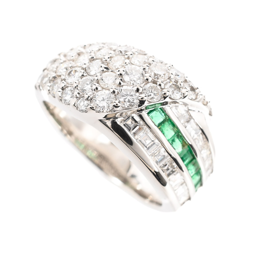 【中古A品】  ノンブランドジュエリー エメラルド リング   プラチナ900 横浜関内店