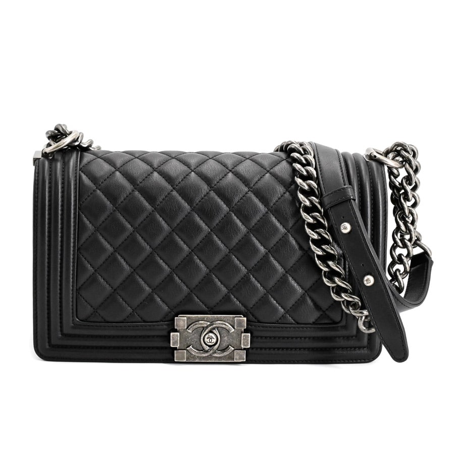 【中古A品】  シャネル ボーイシャネルハンドバッグ  A67086 ラムスキン 銀座