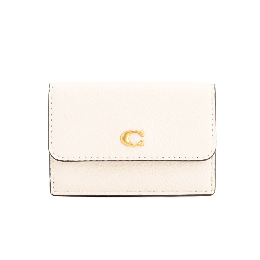 【中古SA品】  コーチ ミニトライフォールドウォレット  CM437 カタオシレザー 元町本店