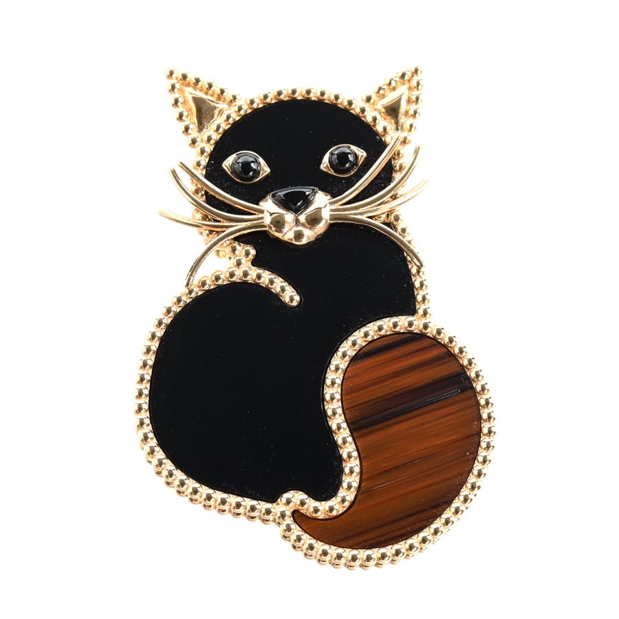 【中古A品】  ヴァンクリーフアーペル ラッキーアニマルズ キャット  VCARP7UM00 K18イエローゴールド 新宿歌舞伎町店