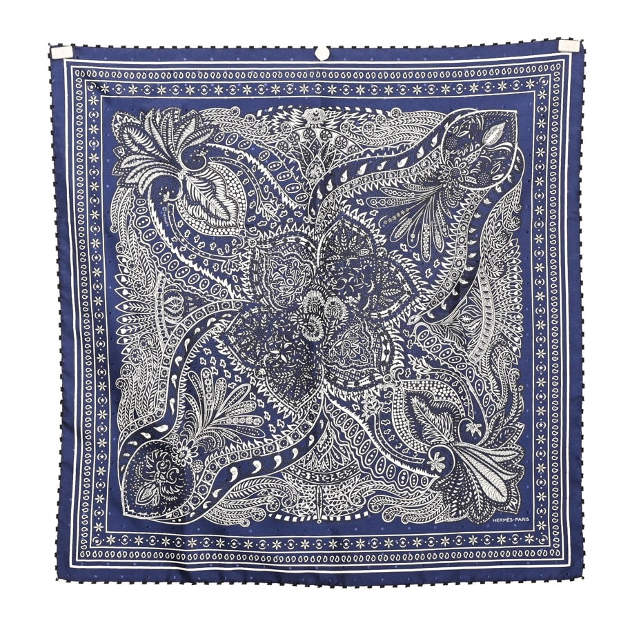 【中古A品】  エルメス カレ55   シルク 銀座