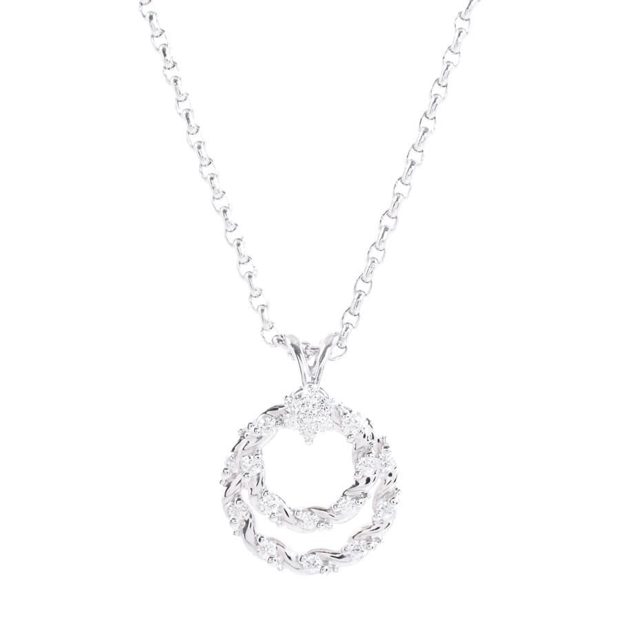 【中古A品】  ウォルサム ダイヤ ネックレス   K18ホワイトゴールド 元町本店