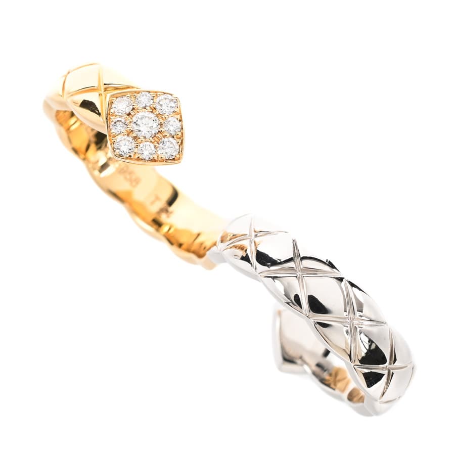 【中古A品】  シャネル ココクラッシュ ダブルフィンガー   K18YG/WG 銀座