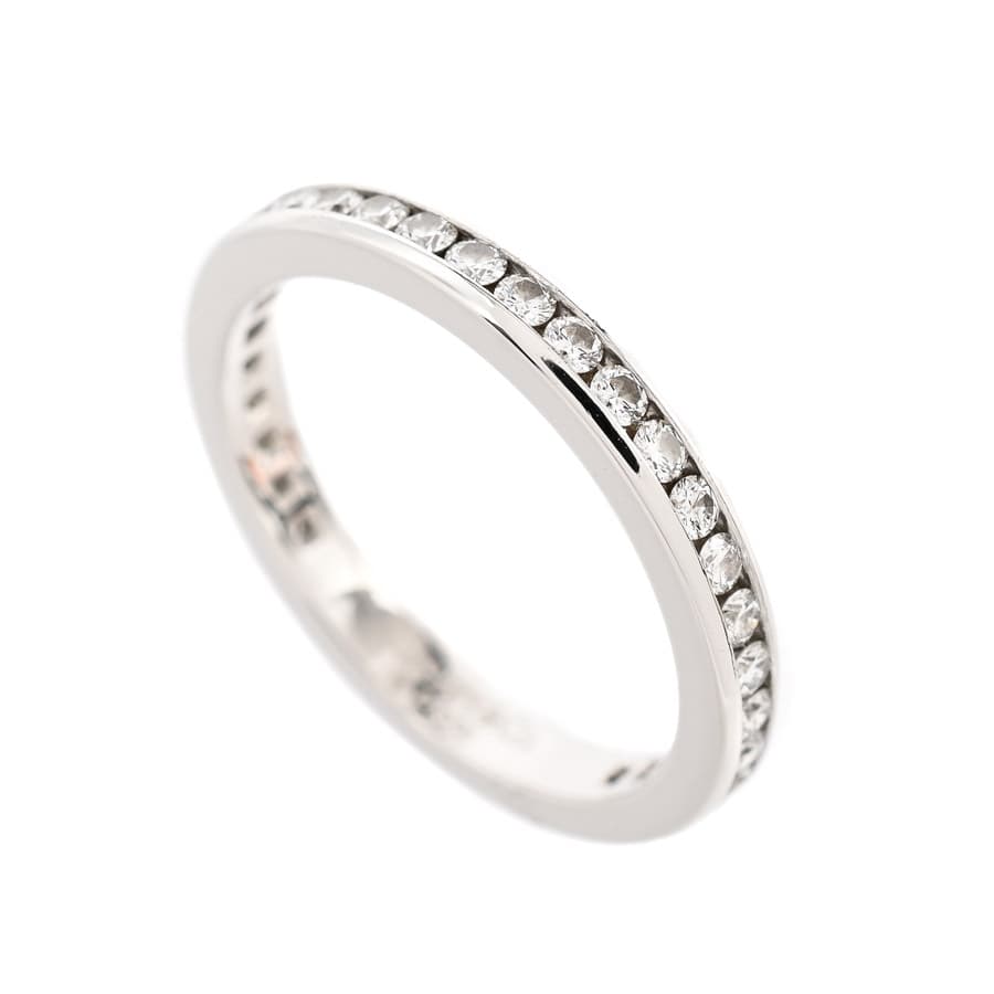 【中古A品】  ティファニー チャネルセッティング   Pt950 THE YOKOHAMA FRONT