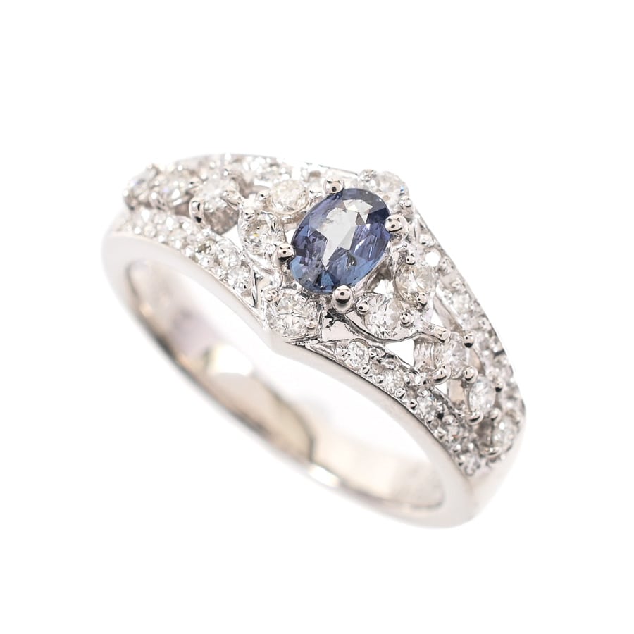 【中古A品】  ノンブランドジュエリー アレキサンドライト リング   プラチナ900 銀座