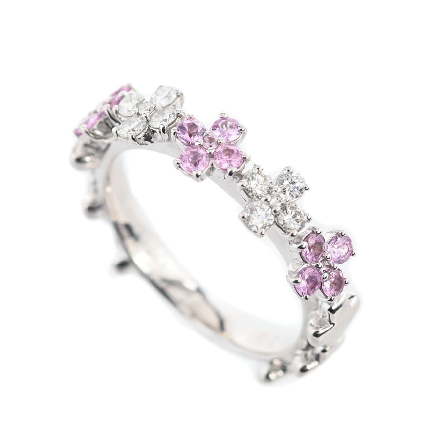 【中古A品】  ノンブランドジュエリー ピンクサファイア リング   K18ホワイトゴールド 横浜関内店