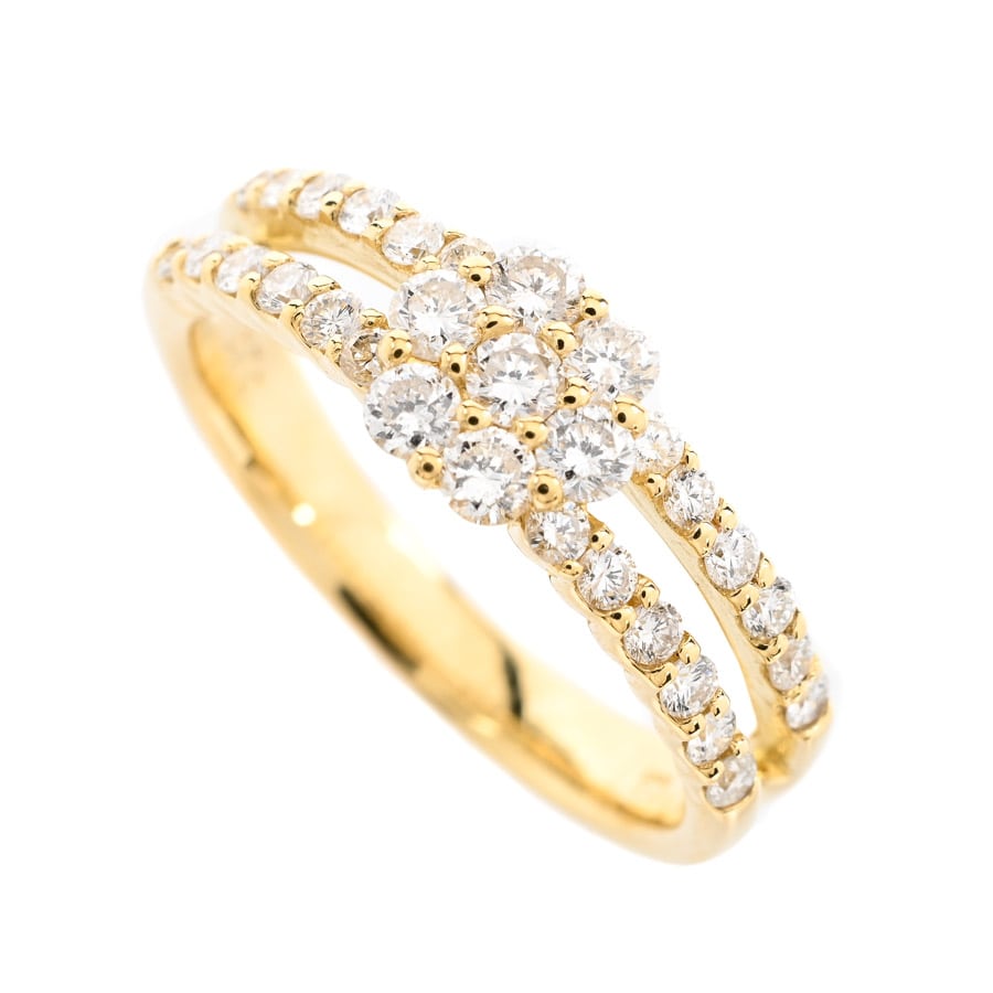 【中古A品】  ノンブランドジュエリー ダイヤ リング   K18YG 銀座