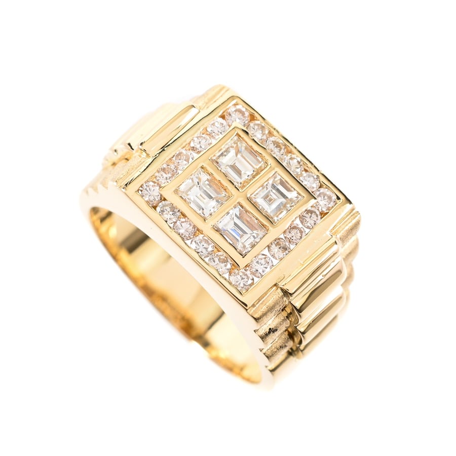 【中古A品】  ノンブランドジュエリー ダイヤ リング   K18YG 元町本店