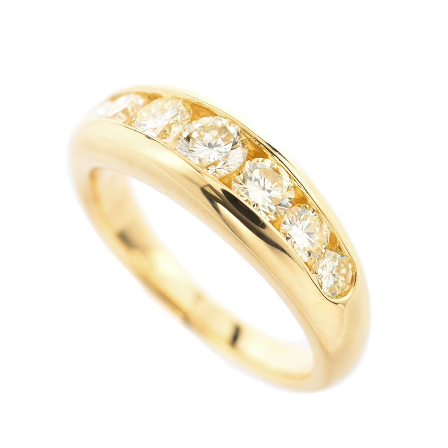 【中古A品】  ノンブランドジュエリー ダイヤ リング   K18YG 元町本店