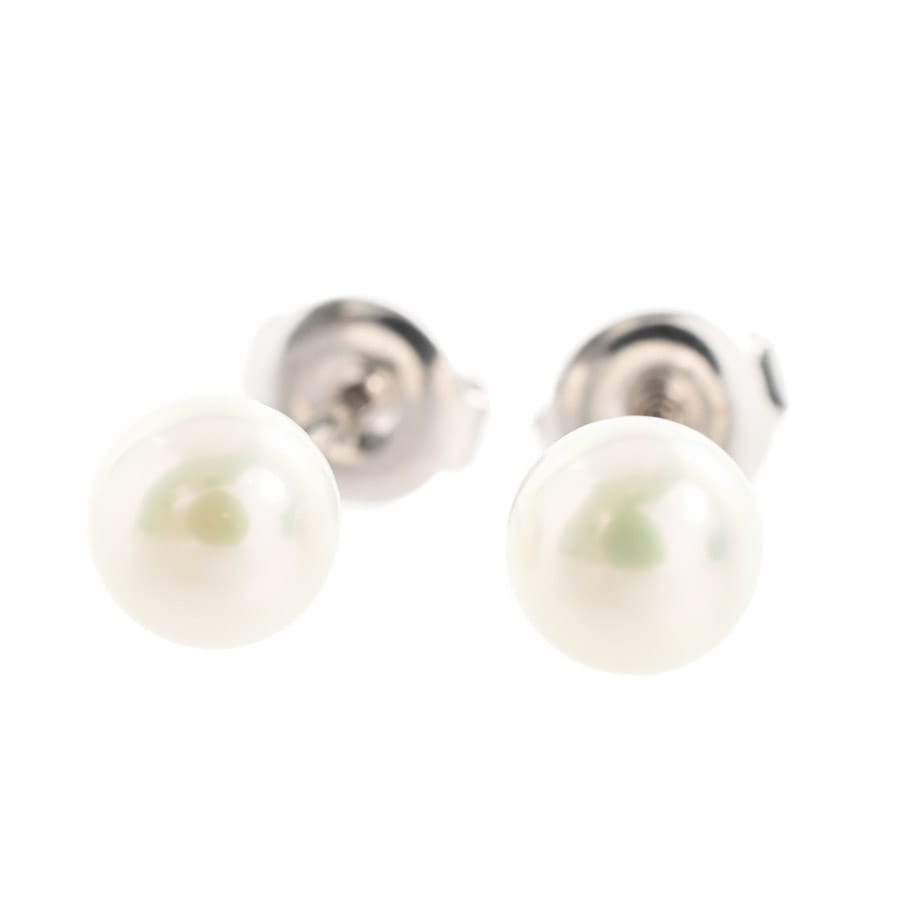 【中古A品】  ミキモト パール ピアス   K18ホワイトゴールド(K18WG) 横浜関内店