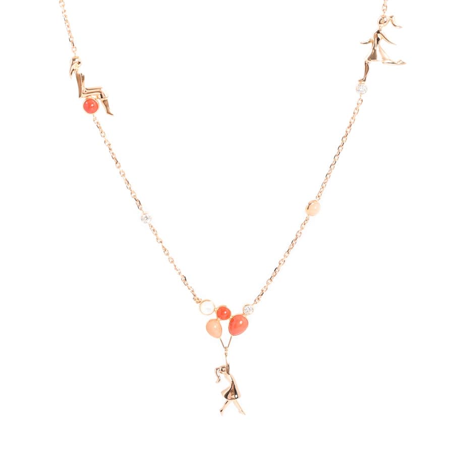 【中古A品】  ヴァンクリーフアーペル メルクルディ ア パリ  VCARN50I00 K18ピンクゴールド 銀座