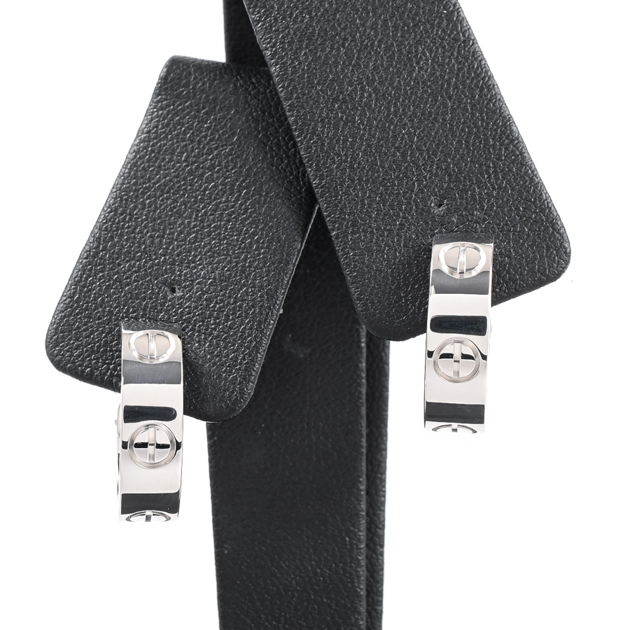 【中古A品】  カルティエ ラブピアス  B8022400 K18ホワイトゴールド 横浜関内店