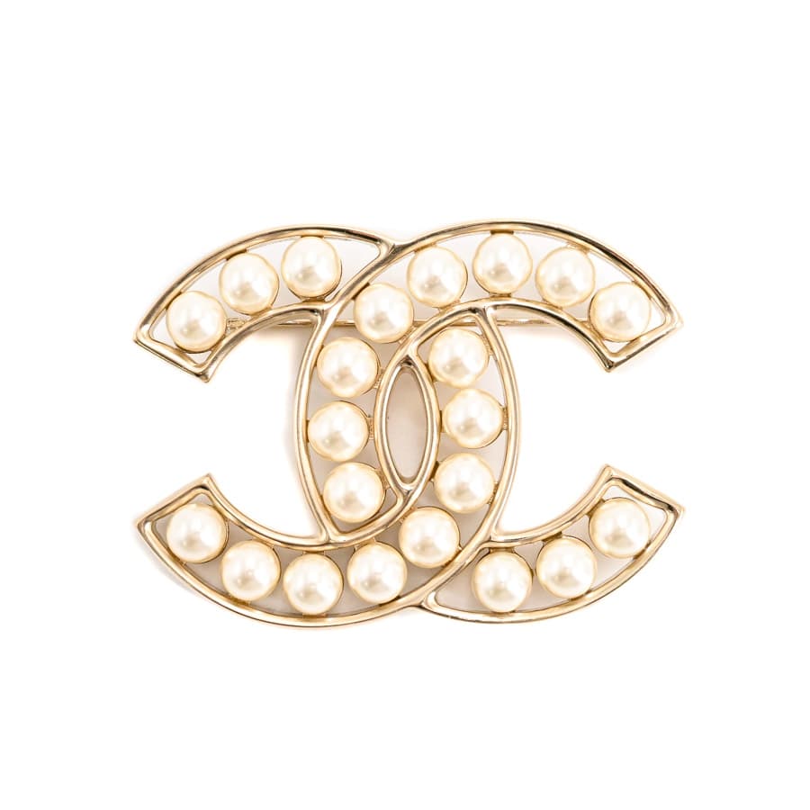 【中古A品】  シャネル ブローチ  A64978 ゴールドメッキ 元町本店