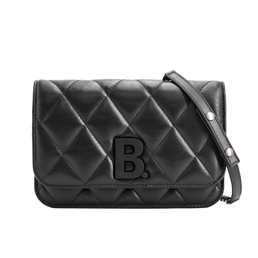 【中古AB品】  バレンシアガ B.ウォレットオンチェーン  593615 ラムスキン 新宿歌舞伎町店