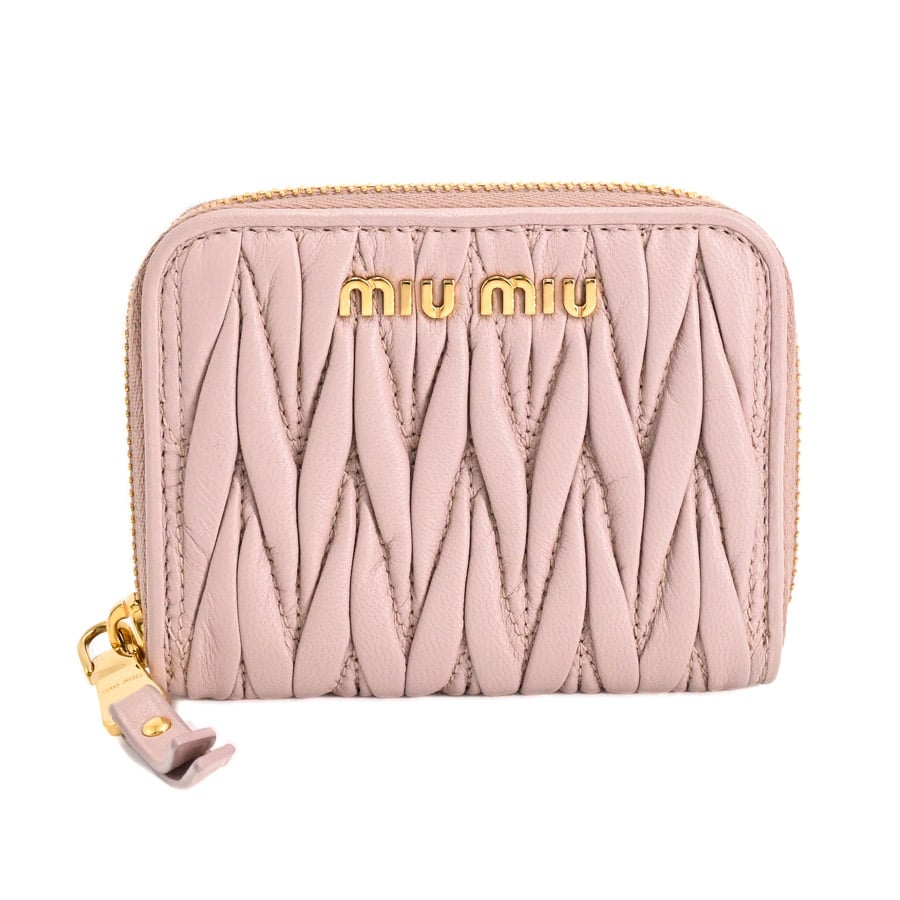 【中古AB品】  ミュウミュウ マテラッセレザーコインケース  5MM268 ラムスキン 横浜関内店