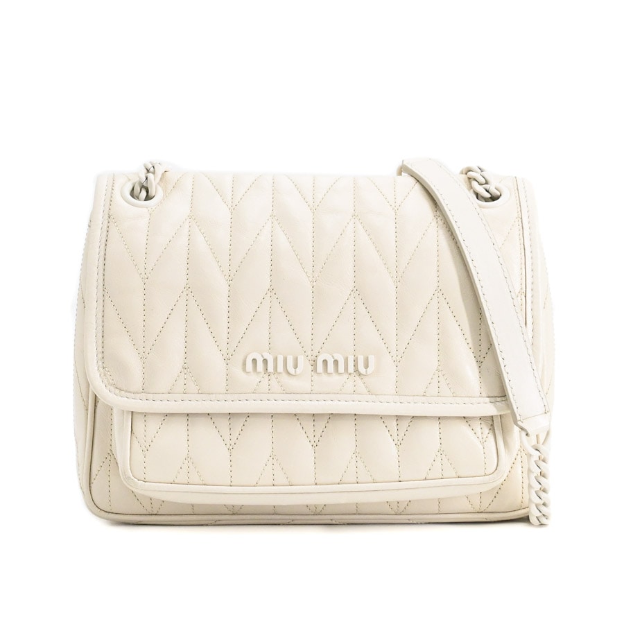 【中古A品】  ミュウミュウ チェーンショルダーバッグ  5BD161 カーフ 元町本店