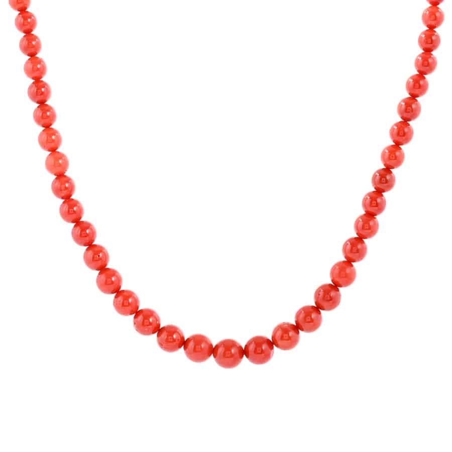 【中古A品】  ノンブランドジュエリー サンゴ ネックレス   シルバー 横浜関内店