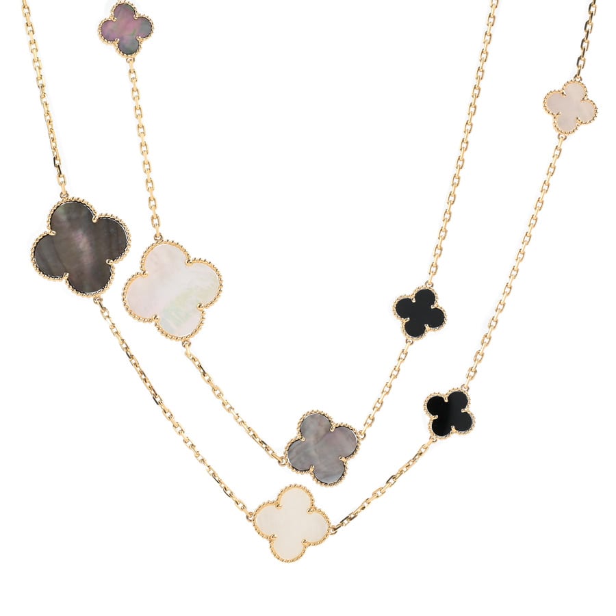 【中古A品】  ヴァンクリーフアーペル マジックアルハンブラ  VCARD79400 K18イエローゴールド 銀座