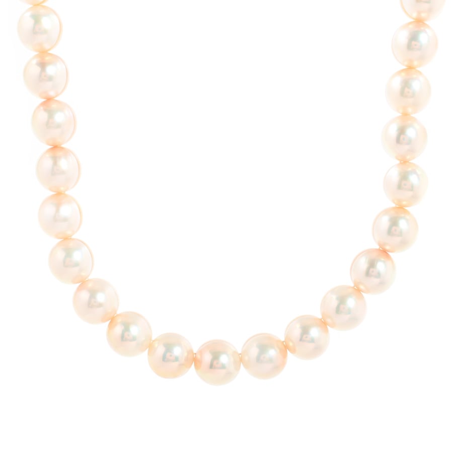 【中古A品】  タサキ マベパール ネックレス   K14ホワイトゴールド 銀座