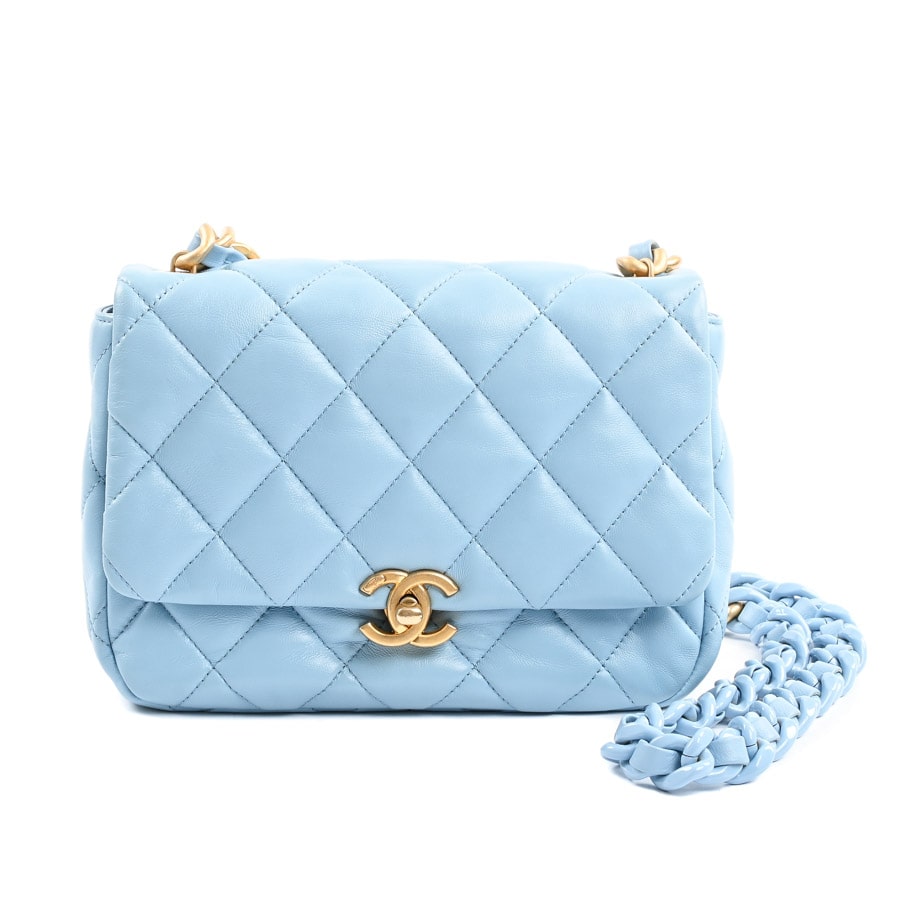 【中古A品】  シャネル チェーンショルダーバッグ   ラムスキン 元町本店