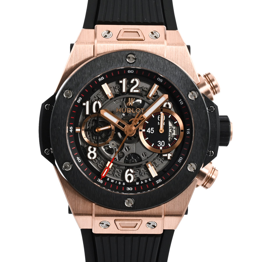 【中古A品】  ウブロ ビッグバン ウニコ キングゴールド セラミック  411.OM.1180.RX ピンクゴールド/セラミック 横浜関内店