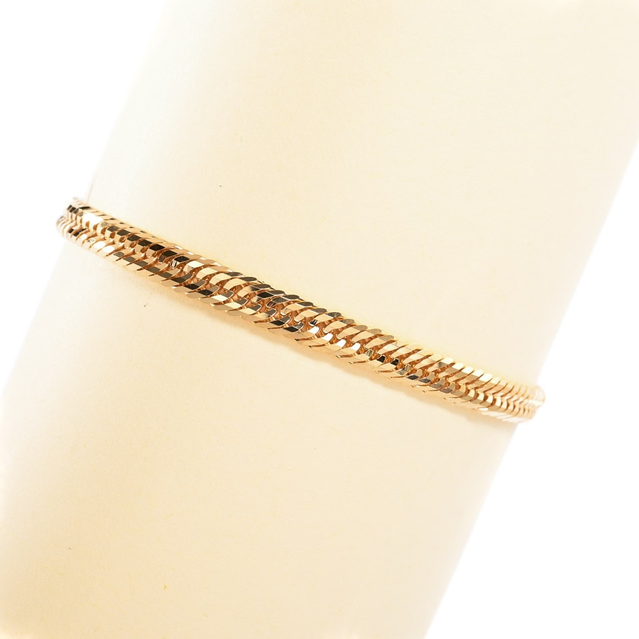 【中古A品】  ノンブランドジュエリー 喜平ブレスレット 12面トリプル 10.2g   K18YG 横浜関内店