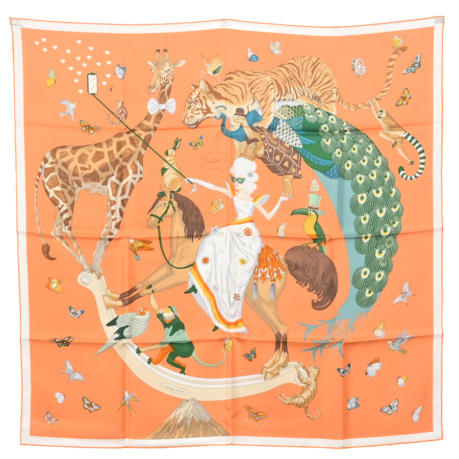 【未使用品】  エルメス カレ90   シルク 元町本店