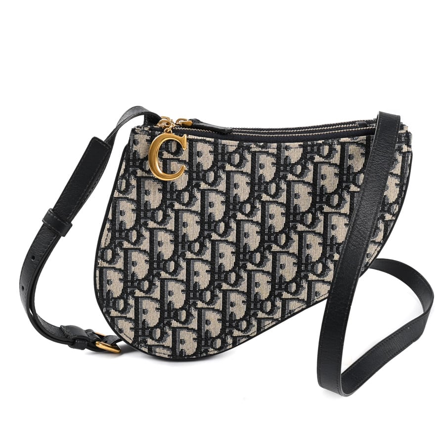 【中古A品】  ディオール サドルロングショルダーバッグ   ジャガード 元町本店