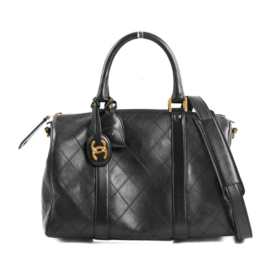 【ヴィンテージ】  シャネル 2WAYボストンバッグ   ラムスキン 新宿歌舞伎町店