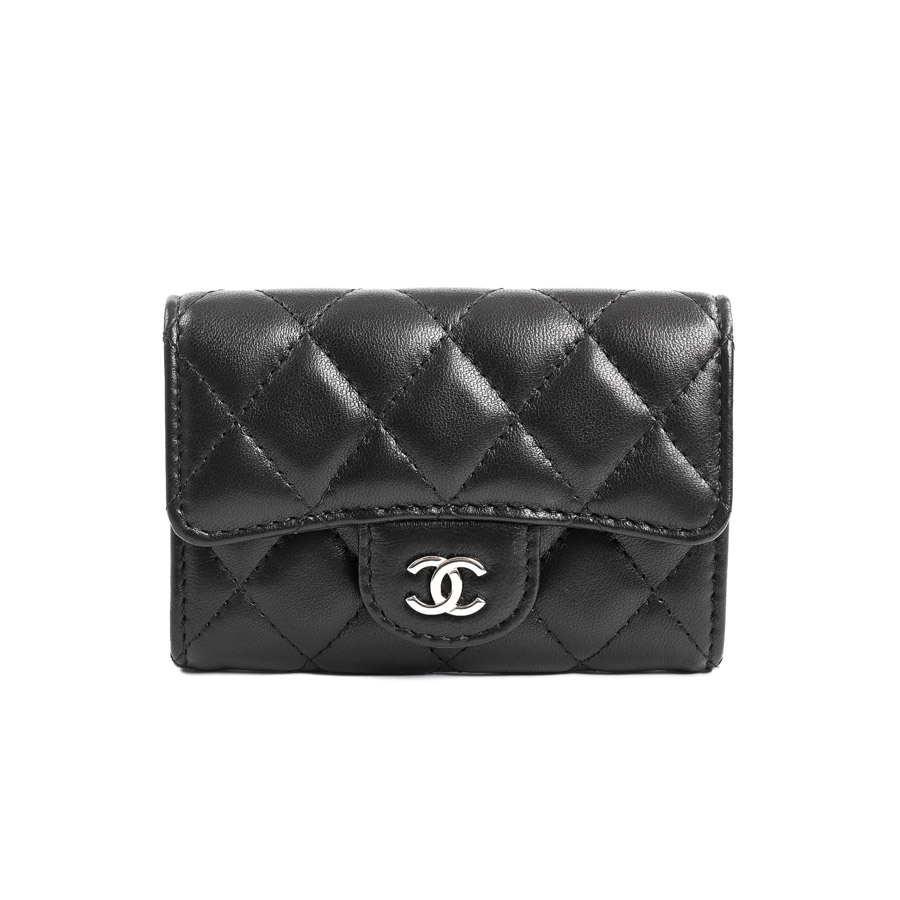 【中古A品】  シャネル クラシックフラップカードケース  A80799 ラムスキン THE YOKOHAMA FRONT