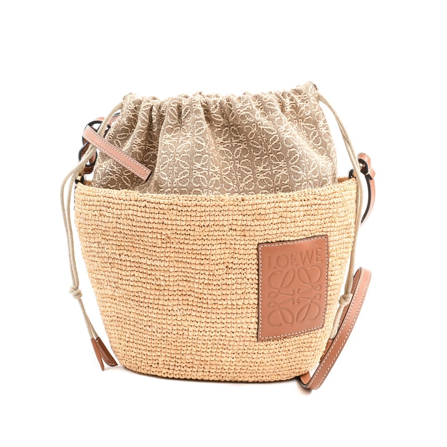 【中古A品】  ロエベ アナグラムポシェットバッグ  A689C70X08 ラフィア 新宿歌舞伎町店