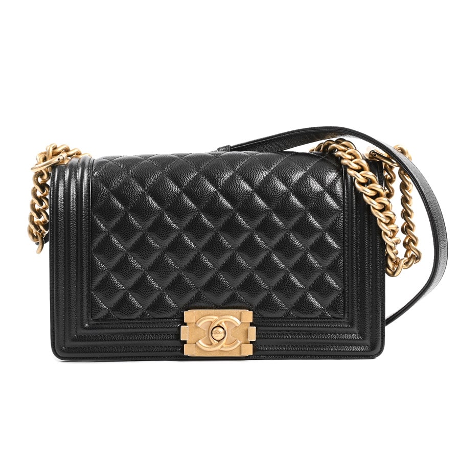 【中古A品】  シャネル ボーイシャネルハンドバッグ ボーイシャネル A67086 キャビア 新宿歌舞伎町店