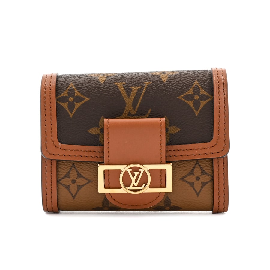 【中古A品】  ルイヴィトン ポルトフォイユドーフィーヌコンパクト モノグラムリバース M68725  元町本店