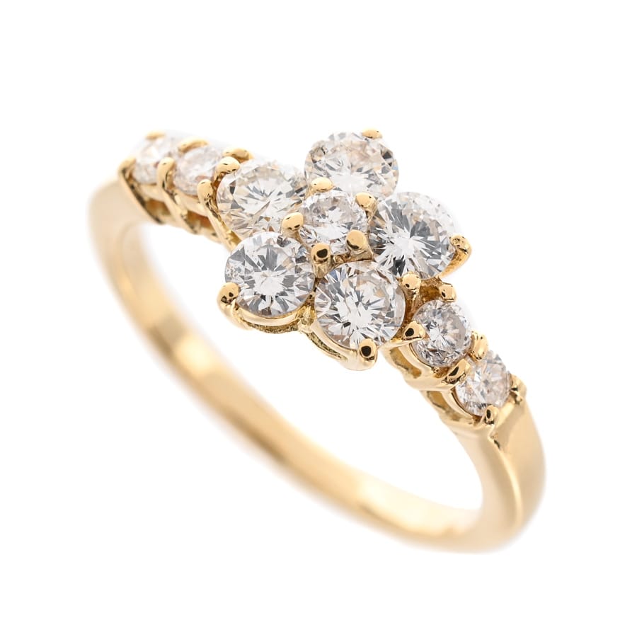 【中古A品】  ノンブランドジュエリー ダイヤ リング   K18YG 元町本店