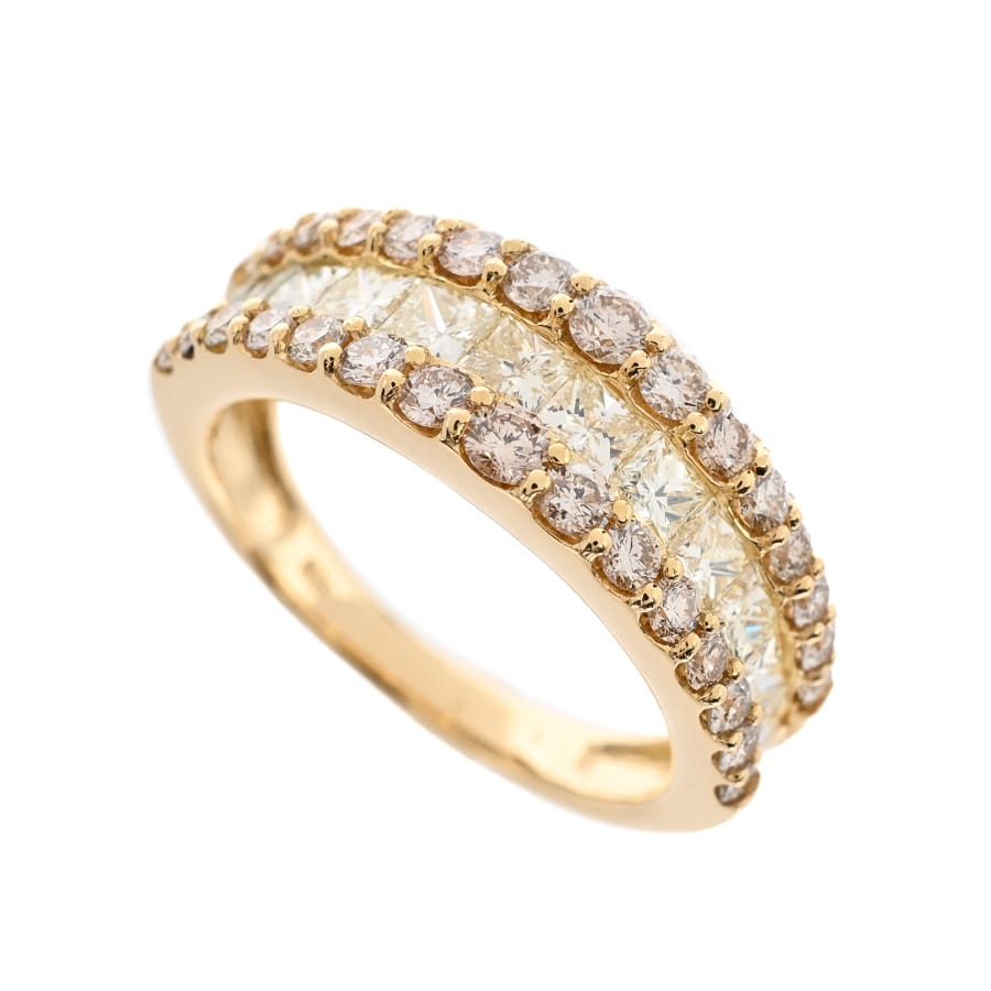 【中古A品】  ノンブランドジュエリー ダイヤ リング   K18YG 元町本店