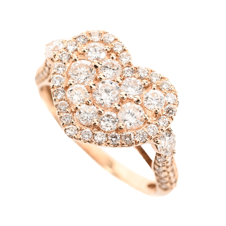 【中古A品】  ノンブランドジュエリー ハート リング   K18ピンクゴールド 横浜関内店