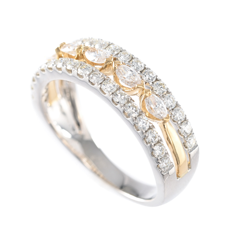 【中古A品】  ノンブランドジュエリー ダイヤ リング   Pt900/K18YG 横浜関内店