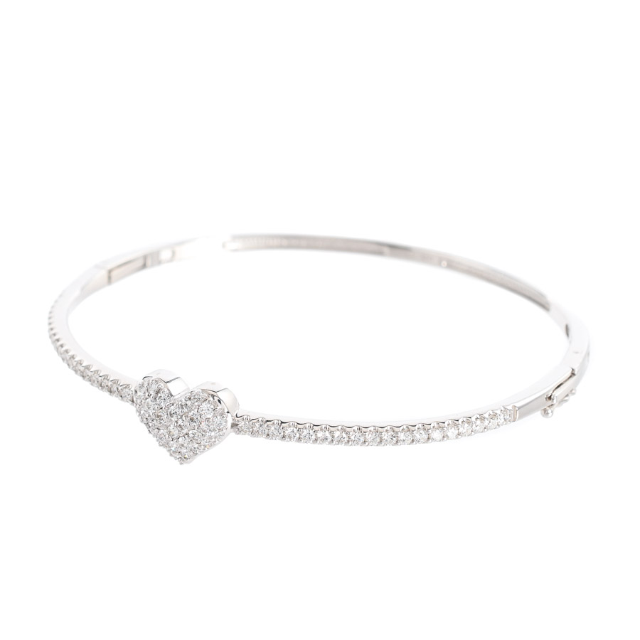 【中古A品】  ノンブランドジュエリー ダイヤ ブレスレット   K18ホワイトゴールド 横浜関内店