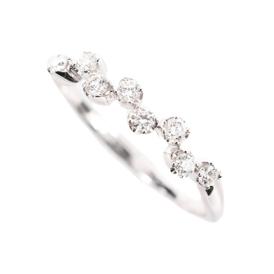 【中古A品】  ノンブランドジュエリー ダイヤ リング   K18ホワイトゴールド 元町本店