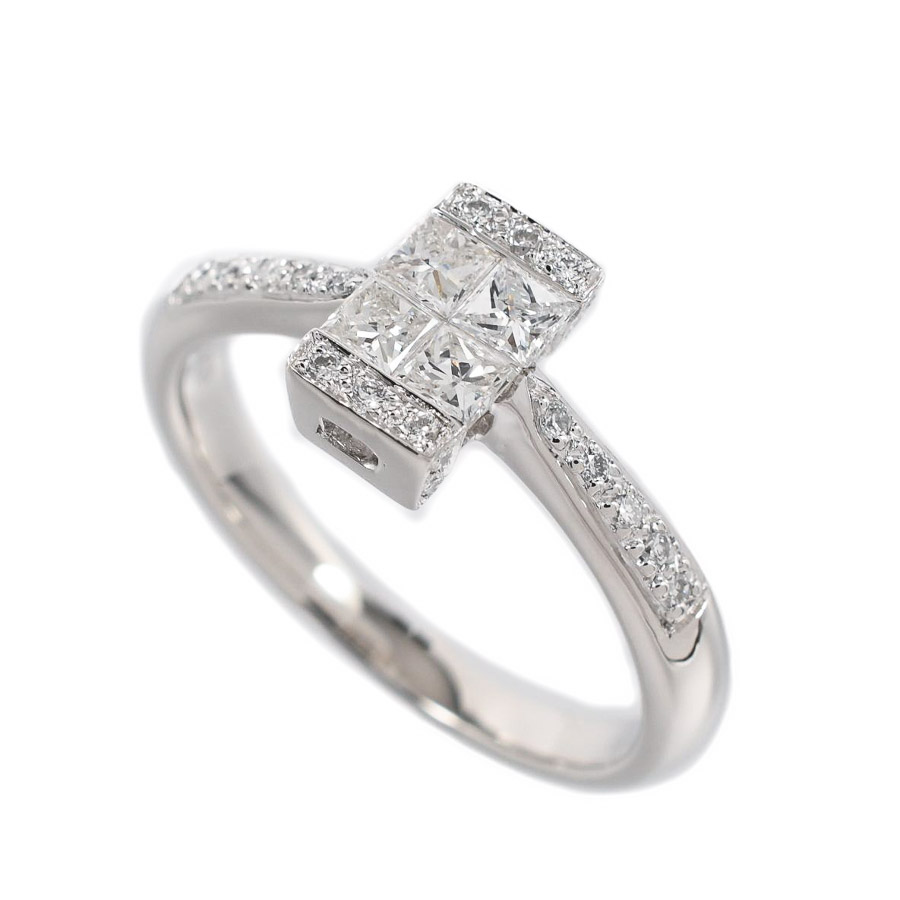 【中古A品】  ノンブランドジュエリー ダイヤ リング   プラチナ900 元町本店