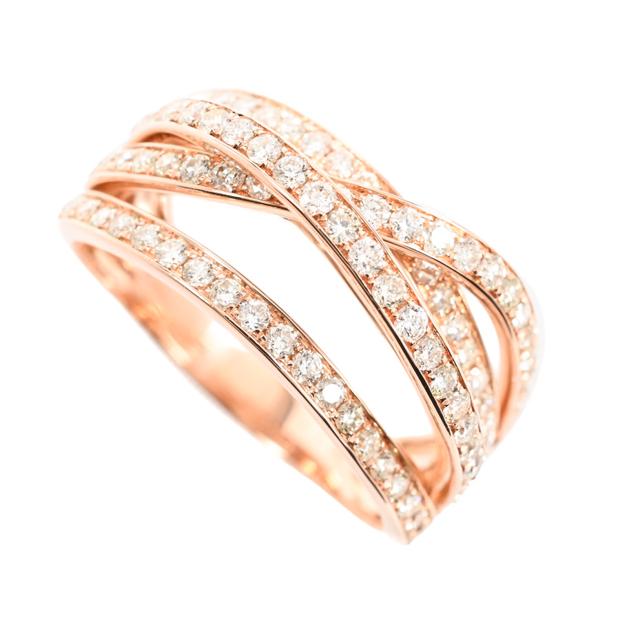 【中古A品】  ノンブランドジュエリー ダイヤ リング   K18ピンクゴールド 横浜関内店