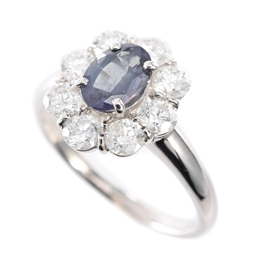 【中古A品】  ノンブランドジュエリー アレキサンドライト リング   プラチナ900 銀座