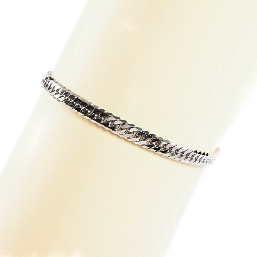 【中古A品】  ノンブランドジュエリー 喜平ブレスレット 6面ダブル 20.3g   プラチナ850 元町本店