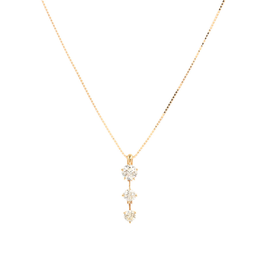 【中古A品】  タサキ ダイヤ ネックレス   K18イエローゴールド(K18YG) 新宿歌舞伎町店