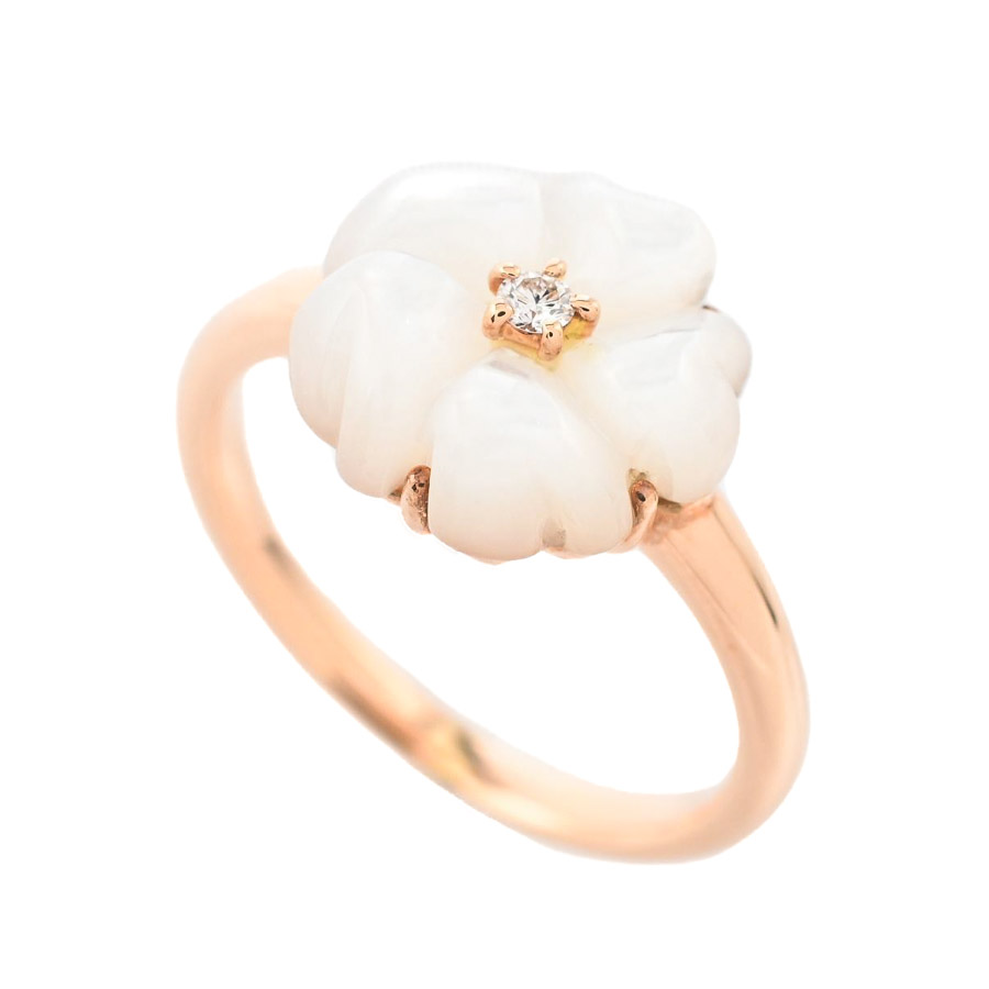 【中古A品】  タサキ シェル リング   K18ピンクゴールド 元町本店