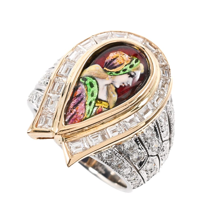 【中古B品】  カジミツオ エマーユ   プラチナ900/K18イエローゴールド(Pt900/K18YG) 横浜関内店