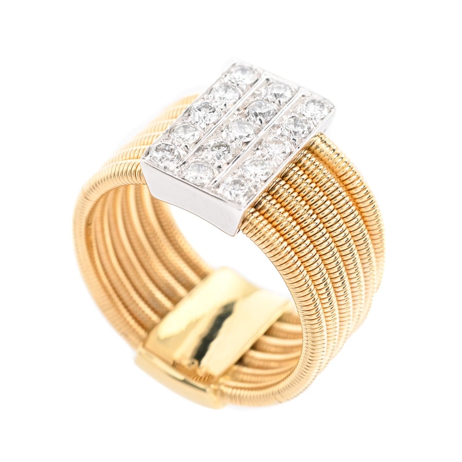 【中古A品】  ポンテヴェキオ ダイヤ リング   K18YG/WG 元町本店