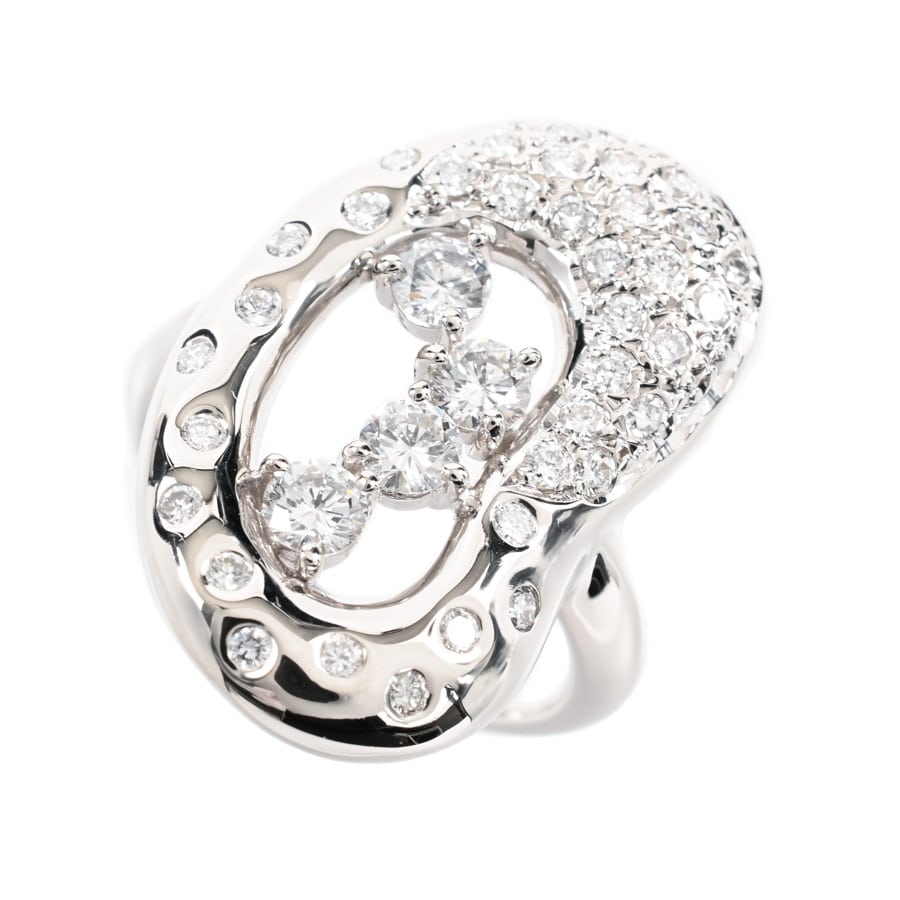 【中古A品】  サザンクロス ダイヤ リング   Pt900 新宿歌舞伎町店